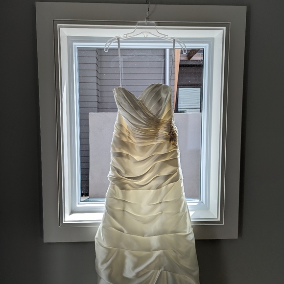 David's Bridal Trumpet Wedding Gown - Picture 2 of 13